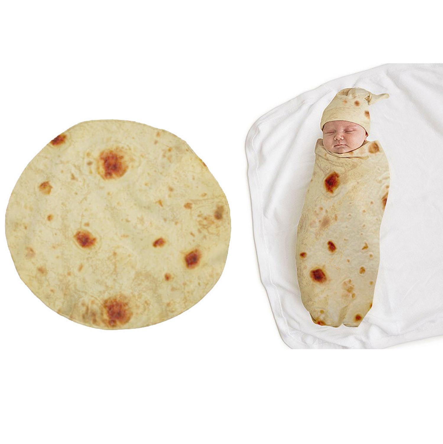 Burriton Baby Blanket with Hat Set